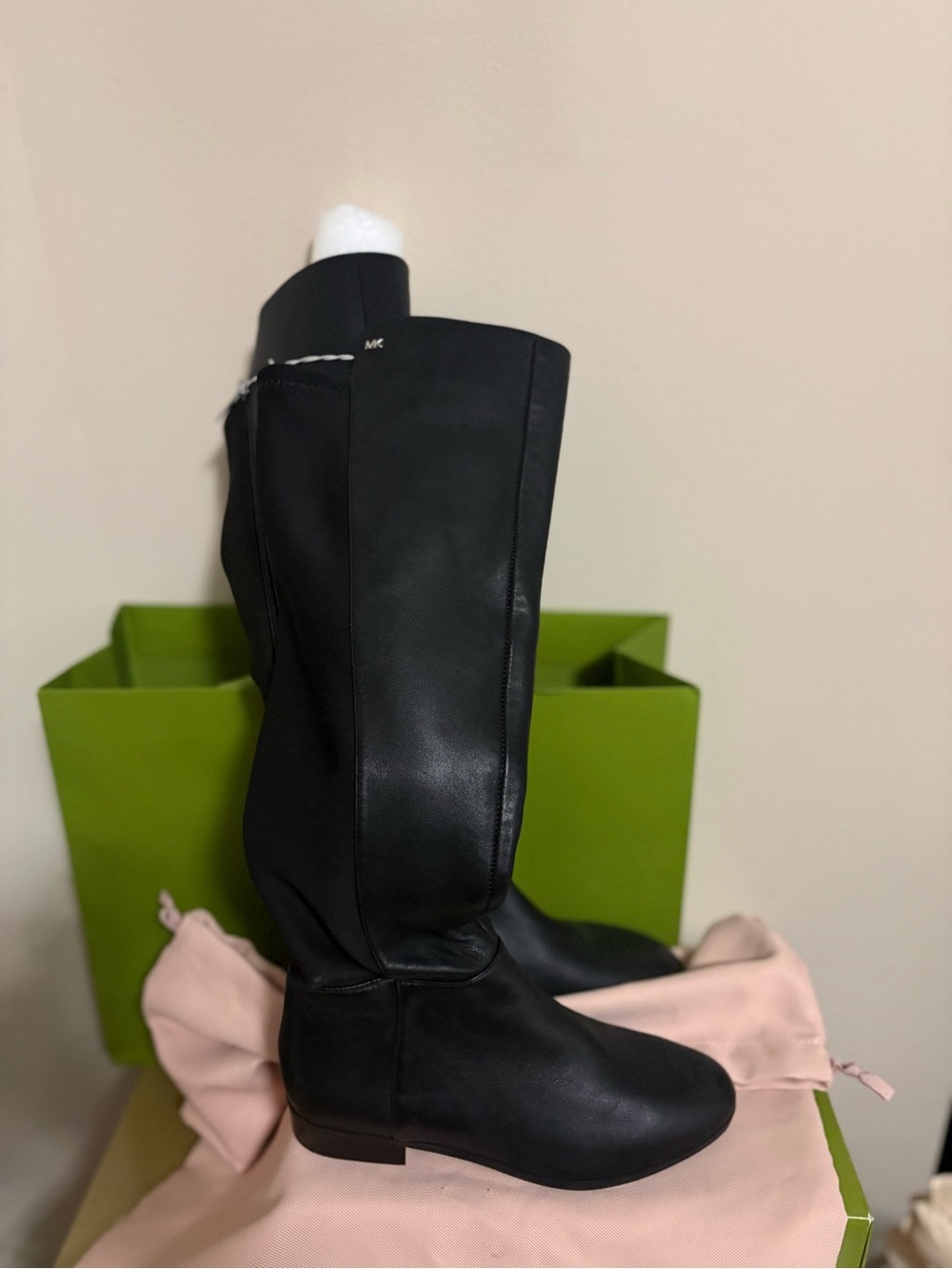 Michael Kors Black Over-the-Knee Leather Boots